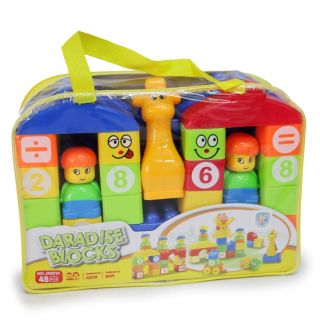 Bloques Didacticos Infantiles Grandes De Colores Con Muñecos En Bolso 26.5 Cm | VR-MBA1004