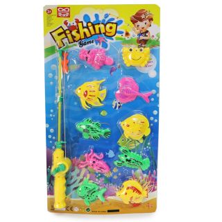 Juego De Pesca Con Caña Y Peces De Plástico Con Imán Colores 53 Cm | AB-00052