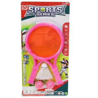 Raquetas De Plástico En Color Rosa Infantiles Con Pelotas Chicas 41 Cm | AB-00089