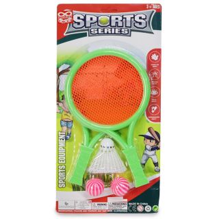 Raquetas De Plástico En Color Verde Infantiles Con Pelotas Chicas 41 Cm | AB-00089