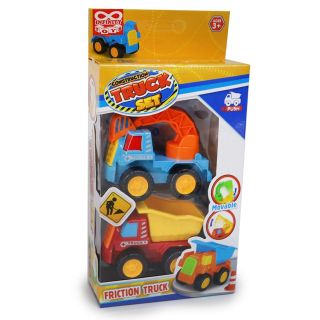 Camión Y Máquina De Plástico Chicos De Fricción Con Movimiento Colores 24 Cm | AB-00399