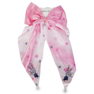 Pico Garza De Metal Con Moño Grande De Tela Estampado Animales Y Estrellas 24 Cm | 25Mk-I-26