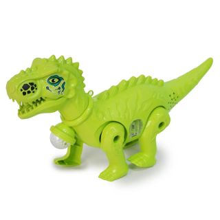 Dinosaurio De Plástico En Color Verde Estampado Con Luces Sonido Y Movimiento 27.5 Cm | CL-GY-148