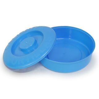 Tortillero De Plástico Mediano Circular En Color Azul Con Tapa Flor 18 x 5 Cm | RP