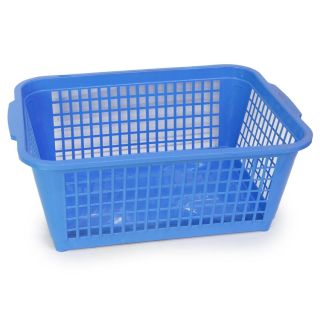 Cesta Jumbo De Plástico Rectangular Perforada Cuadriculada Varios Colores 37.5 x 15 Cm | RP