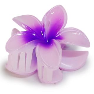 Pinza Grande De Plástico En Forma De Flor Hawaiana Colores Centro Colores 7.5 Cm | TA-1539-3