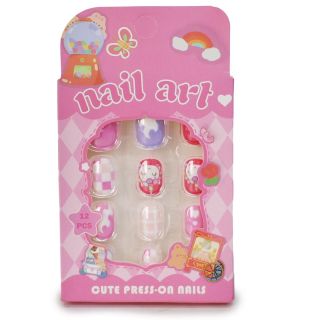 Uñas Postizas Infantiles Cuadradas Estampadas Varios Modelos En Caja Rosa 11 Cm | 25MK-G-117