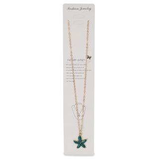 Collar Mediano De Metal Cadena Delgada En Color Dorado Con Dije Estrella Colores 20 Cm | 25MK-H-15