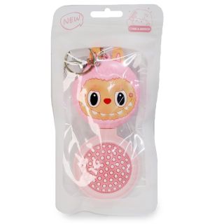 Cepillo Con Espejo Circular Compacto Con Muñeco Sonrisa De Goma Varios Colores 8 Cm | 25MK-I-72