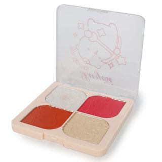 Iluminador Y Rubor Facial Compactos Grabados Capibara En Estuche Cuadrado 9.7 Cm | A9042