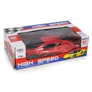 Carro A Control Remoto Chico Deportivo Metalizado En Color Rojo Con Antena 18 Cm | FLA-1420