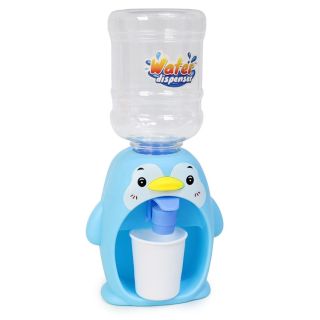 Despachador De Agua Mini En Base De Pingüino Azul Envase Transparente 18 Cm | FLA-1398