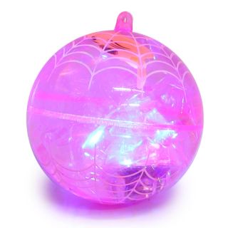 Pelota Grande De Hule Rellena Agua Estampada Telarañas Con Luces Y Peces 6.5 Cm | YET-926A