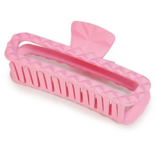 Pinza De Plástico Jumbo Rectangular Perforada Grabada Rombos Varios Colores 13 Cm | XH6075