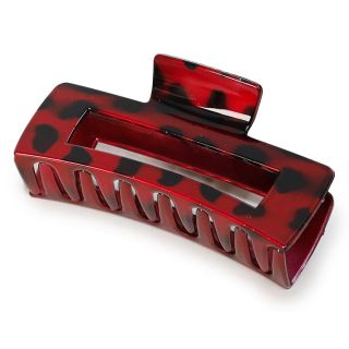 Pinza Grande De Plástico Rectangular Perforada Varios Colores Animal Print 10.5 Cm | XH7364