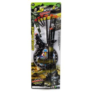 Metralleta Lanzadora De Dardos En Color Dorado Manchas Negras Y Pistola 53 Cm | HW20039161