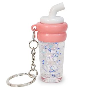 Lip Gloss Brillo Labial Llavero En Forma De Malteada Con Glitter Figuras Y Aroma 6.7 Cm | L5689