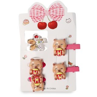 Picos Garza Donas Ligas Licra Y Pinza Mini De Plástico Con Figuras Capibara 12 Cm | KUN-3703