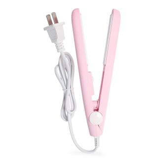 Plancha Mini De Cerámica Y Mango De Plástico En Color Rosa Mate Eléctrica 16.5 Cm | HU-G10