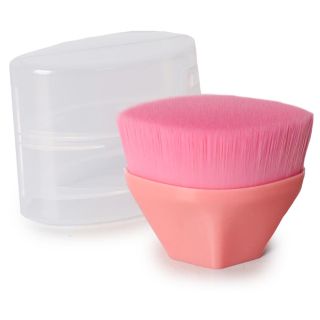 Brocha Chica Ovalada Para Rubor Con Cerdas Suaves Y Mango Hexagonal Colores 4.5 Cm | HU-BR2020