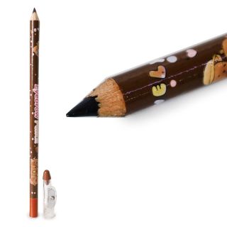 Lápiz Delineador Para Ojos En Color Negro Y Café Estampado Capibara Con Sacapuntas 19.5 Cm | TK002