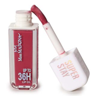 Lip Gloss Miss Marona Con Aceite Hidratante 36H Envase Transparente Tapa Blanca De 9 Cm | CC2089R