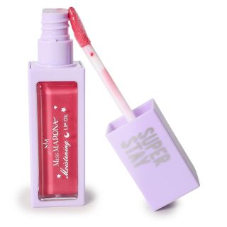 Lip Gloss Miss Marona Con Aceite Hidratante Larga Duración Envase Morado 9.5 Cm | CC2173R