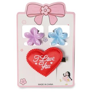 Pico Garza De Metal Chico Con Moño Peluche Rojo Y Pinzas Hawaianas De Colores 11 Cm | ZXQ04175