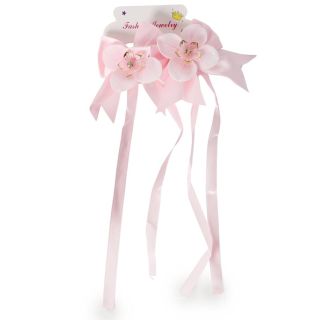 Picos Garza De Metal Medianos Con Moño Flor Listones Colgantes Y Piedra Colores 9 Cm | ZXQ04195