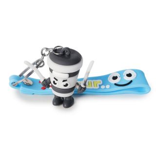 Llavero De Goma Mediano Tralaleros De Colores Con Listón Grabado 4.5 Cm | XQ-19-814-1