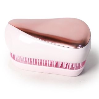 Cepillo De Plástico Compacto Ovalado En Colores Bicolor Metalizado Con Tapa 10 Cm | XQ-22-911