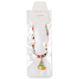 Pulsera Elástica Con Línea De Cristales Y Dije De Metal Tralaleros 7 Cm | XQ-22-927