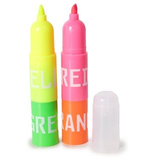 Marcatextos Escolar Grande De Puntillas Color Neón Punta Cincel Delgada 15.5 Cm | G134-25H-22