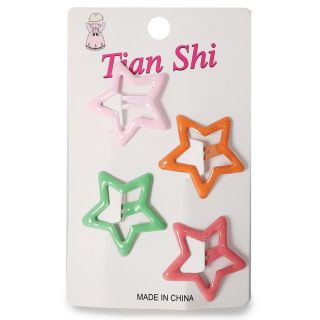 Cucas De Metal Chicas En Varios Colores Y Figura De Estrella Blíster Tian Shi 11 Cm | G91-13A-12