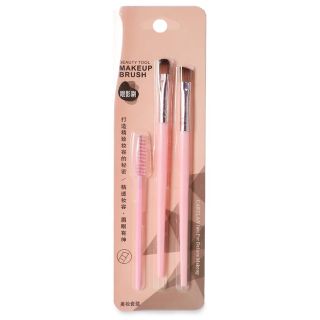 Brochas Y Cepillo En Color Rosa Chicas Con Cerdas Suaves Para Maquillaje 13.5 Cm | G213-16G-6