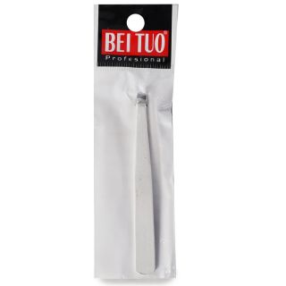 Depilador Delgado De Metal BeiTuo Blanca Pinzas Ovaladas Punta Sesgada 9 Cm | G234-7F-86