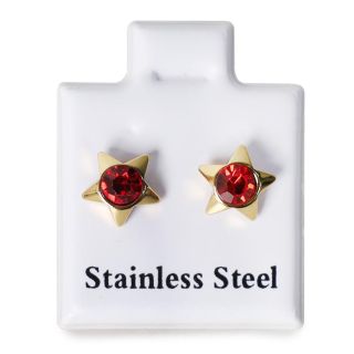 Aretes Chicos De Acero Inoxidable Dorados Con Figuras Y Piedras De Colores 2 Cm | XQ-23-962