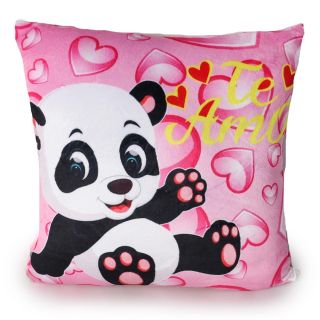 Almohada Mediana De Peluche Cuadra Estampada San Valentin Colores 30 x 30 Cm | MS