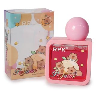 Perfume Chico Corporal En Envase Cuadrado Con Aromas Flores Estampado Capibara 8 Cm | 1484