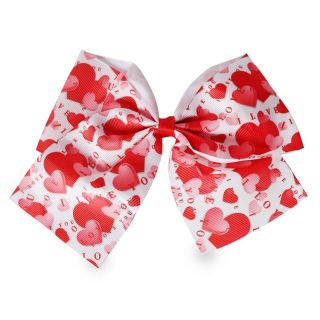 Pico Garza De Metal Con Moño Grande Estampado Con Corazones Varios Colores 18 Cm | KUN-4582