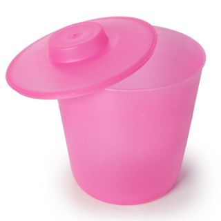 Azucarera De Plástico Grande En Color Rosa Translúcido Mate Con Tapa 14 x 15.8 Cm | RP