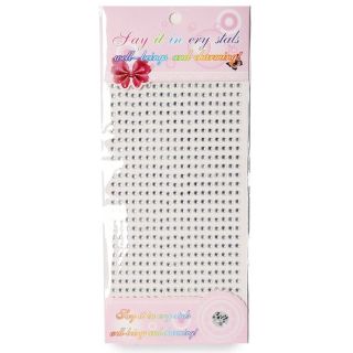 Sticker planilla Con Piedras Decorativas Multiusos Plateadas En Blíster Rosa 23 Cm | XQ-29-1280