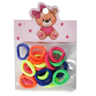 Donas Ligas Licra Elásticas Mini De Colores En Bolsa Estampada Osita 12.5 Cm | XQ-30-1307