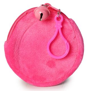 Monedero Mediano De Peluche Redondo con Arnes Y cascabel 8.5 Cm | XQ-30-1350