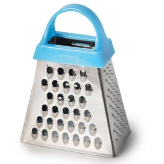 Rallador Mini De Acero Rectangular 4 En 1 Con Mango De Plástico Colores 9 Cm | RO-R2