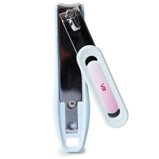 Cortaúñas Jumbo V9 De Acero Con Forro De Plástico Color Azul Ovalado De 9.5 Cm | SC25-K34