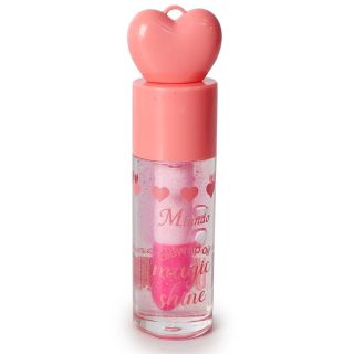 Lip Gloss Mlundo Humectante Con Brillos Y Aroma Frutal Envase Transparente Tapa Corazón 9 Cm | GZ8010777