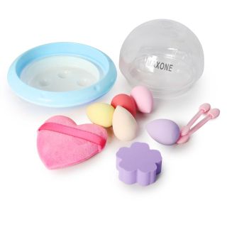 Esponjas Y Aplicadores Para Maquillaje En Estuche Nave Varios Colores 10 Cm | M25-FF44