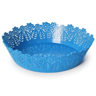 Canastita Circular De Plástico Flexible Grabada Flores Varios Colores Multiusos 20.5 x 5.5 | GM-290 FMV