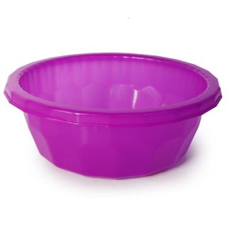 Palangana De Plástico Diamante Circular En Colores Translúcidos Con Líneas 26 x 9.7 Cm | FMV